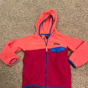 Patagonia Girls Pink Micro-D Snap T fleece Jacket